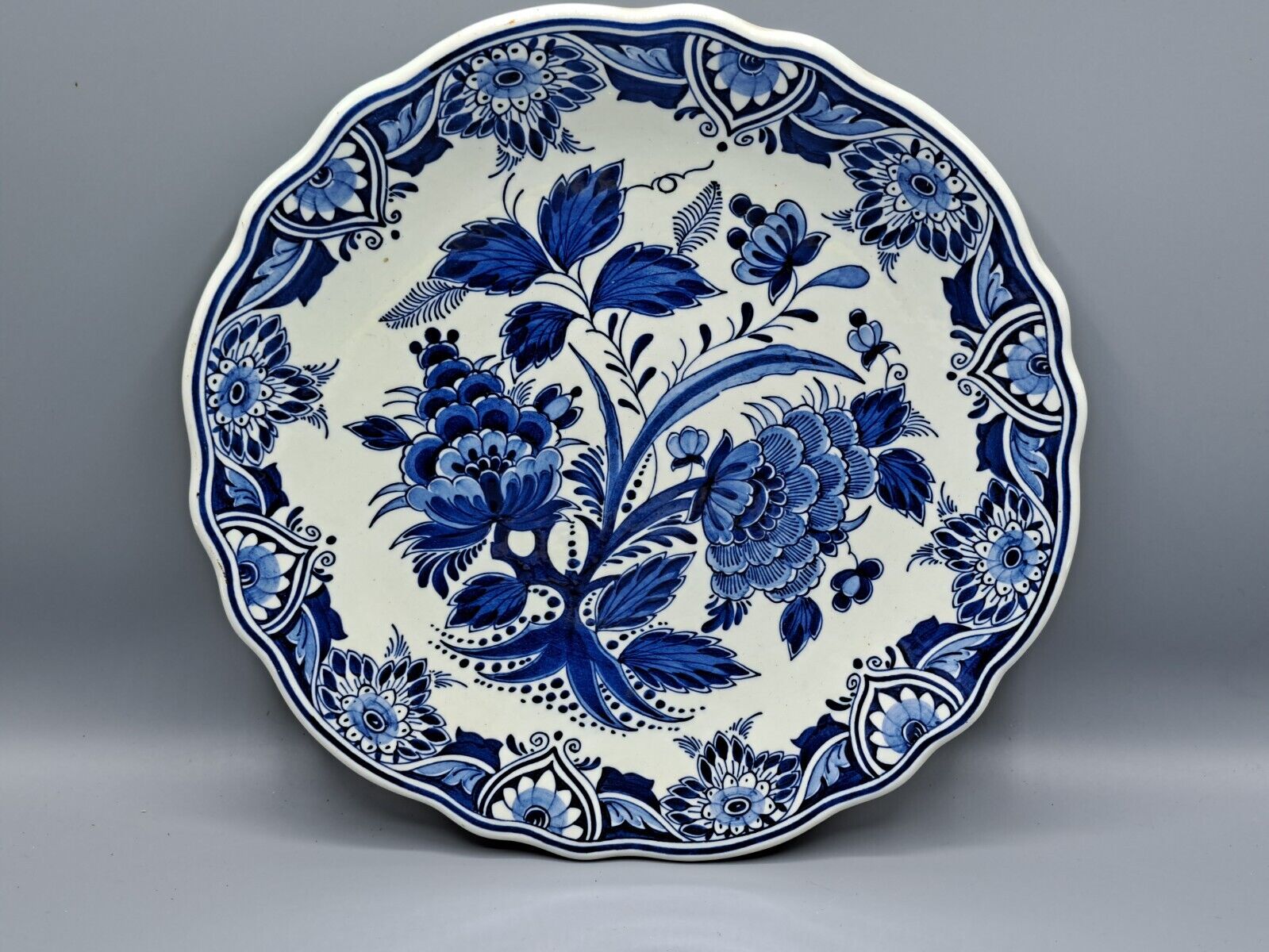 Delfts Holland Porzellan, Handbemalt, Dekoration, Zier-/Wandteller